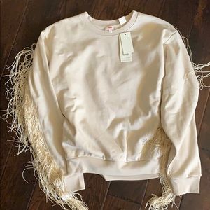 Levi’s fringe cotton sweatshirt